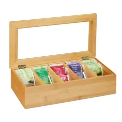 Teaboks, Bambus, 9x37x20 cm, Natur Best