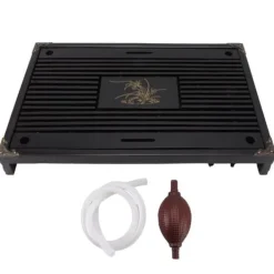 Tebakke med vandopbevaring og dræning til Gongfu teceremoni - sort Outlet