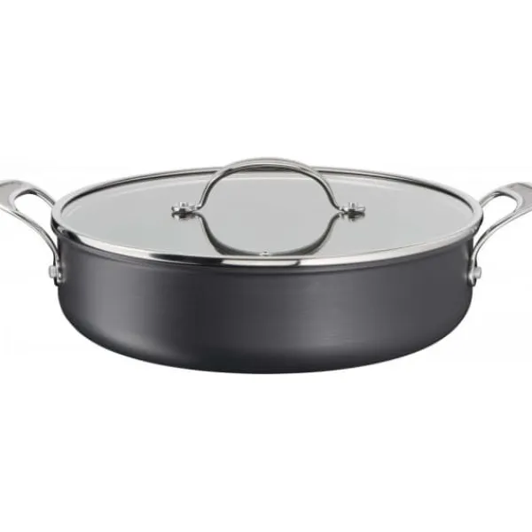 Tefal Gryder, Stegepander Og Kasseroller>Jamie Oliver Cook's Classics HA-gryde med glaslåg 30 cm/5,4 L, sort