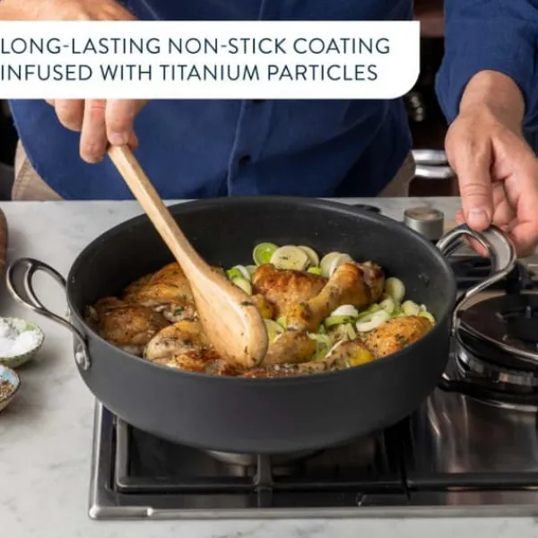 Tefal Gryder, Stegepander Og Kasseroller>Jamie Oliver Cook's Classics HA-gryde med glaslåg 30 cm/5,4 L, sort