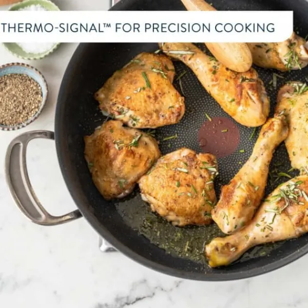 Tefal Gryder, Stegepander Og Kasseroller>Jamie Oliver Cook's Classics HA-gryde med glaslåg 30 cm/5,4 L, sort