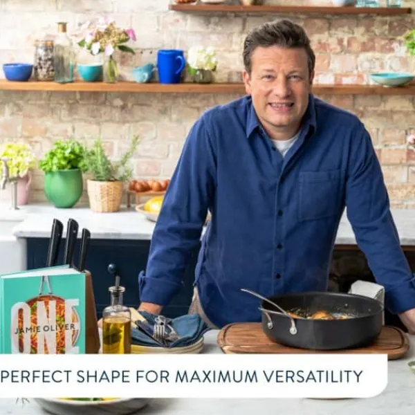 Tefal Gryder, Stegepander Og Kasseroller>Jamie Oliver Cook's Classics HA-gryde med glaslåg 30 cm/5,4 L, sort