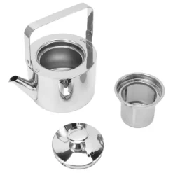 Te-kedel med si, fløjtende tekande i rustfrit stål, ergonomisk håndtag, 1,3L