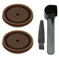 Återanvändbart lock för kaffekapsel Livsmedelsklassad kiselgel Miljöfjädrande lock med borstsked för Vertuoline Pro Coffee Pod
