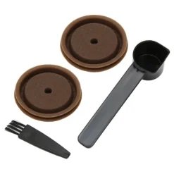 Återanvändbart lock för kaffekapsel Livsmedelsklassad kiselgel Miljöfjädrande lock med borstsked för Vertuoline Pro Coffee Pod