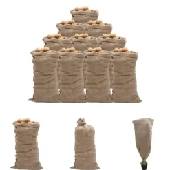 Opbevaringsposer Til Hjemmet>The Living Store jutesække 10 stk. 65x135 cm 100 % jute 220 g/m2 - Kufferter & tasker