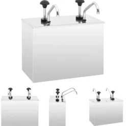 Saucekander>The Living Store saucedispenser 2 x 3,5 l rustfrit stål - Krydderibeholdere