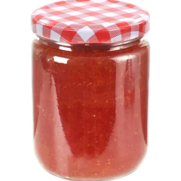 Honningkrukker>The Living Store syltetøjsglas 48 stk. med hvide og røde låg 230 ml - Honningkrukker