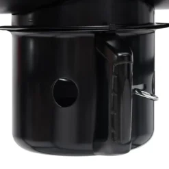 The Living Store tøndegrill med hjul og hylder 115x85x95 cm stål sort - Grill