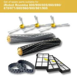 Tilbehør børster filterhjul dæk 10 dele iRobot Roomba 800/900/805/860/890/870/871/880/960/980/981/985