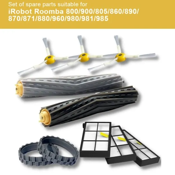 Tilbehør børster filterhjul dæk 10 dele iRobot Roomba 800/900/805/860/890/870/871/880/960/980/981/985