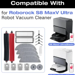 Tilbehør til Roborock S8 MaxV Ultra 19 dele Best