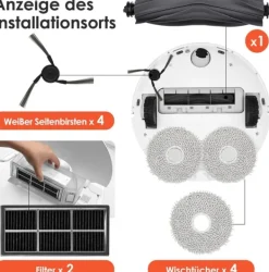 Tilbehørssæt til Dreame X40 Ultra robotstøvsuger Hot