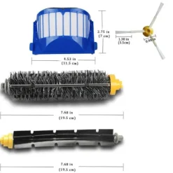 Robotstøvsugere>Tillbehörspaket Kompatibla med Roomba iRobot 600 690 680 660 651 650 Huvudborstar Sidoborstar Filter