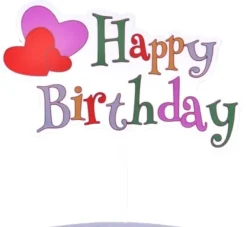 Udstyr Til Kagedekoration>Tillykke med fødselsdagen kagetopper farverig akryl