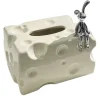Tissue Box Cover Keramik Rektangulær Stilfuld Elegant Dekorativ Serviet Box Holder til skrivebord Sofabord Mælkehvid Best
