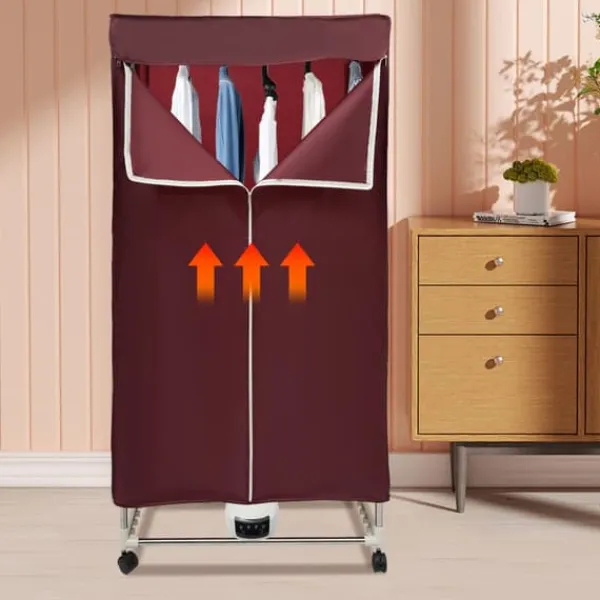 Tøj tørretumbler, Alsidige tørremuligheder, Effektivt varmesystem,Burgunder