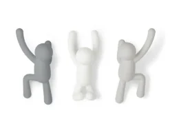 Opbevaringskroge & Hylder>Tøjbøjle til håndklæder til Buddys værelse, grå