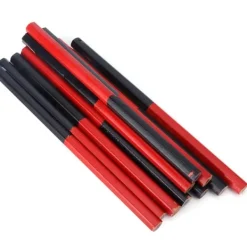 Tømrerblyanter sæt - 10 røde blå 2-kernede sekskantede 2-hovedede markeringsværktøjer til gør-det-selv træbearbejdning Hot