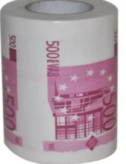 Toiletpapir humor 500 euro sedler. Size-Standard New