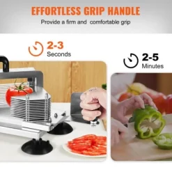 Tomatskærer, rustfrit stål, 3/16 tomme, manuel, kraftig, skridsikre fødder Online