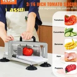 Tomatskærer, rustfrit stål, 3/16 tomme, manuel, kraftig, skridsikre fødder Online