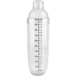 Cocktailshakers & Drinkudstyr>Transparent Anti-Lak Cocktail Shaker Mixer med Skalaværktøj (1000ml)