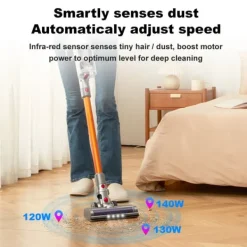 Trådløs Håndholdt Støvsuger, 27KPa Sugestyrke, Berørings Skærm Kontrol, Letvægts Design,Grå Hot