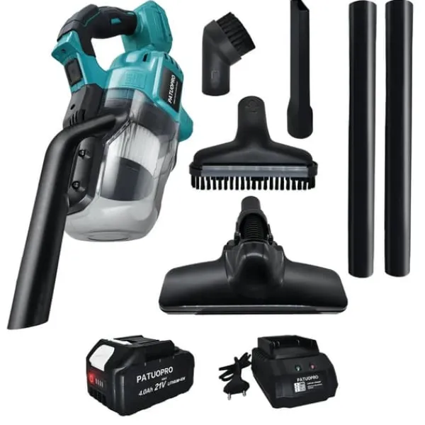 Håndstøvsugere>Trådløs Støvsuger, Genopladelig, Multifunktionelt Design,1PC 4.0Ah Batteri, EU