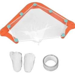 Trekantet vask siholder med 100 STK vask si-pose til køkkenaffald, stald og filterrester - Orange New