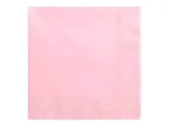 Trelags servietter, lyserøde, 33x33 cm (1 pakke / 20 stk.) Outlet