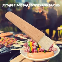 Trægrillbørste Bagebørste Oliesauce Smør Køkkenredskab (Fladt Håndtag) Outlet