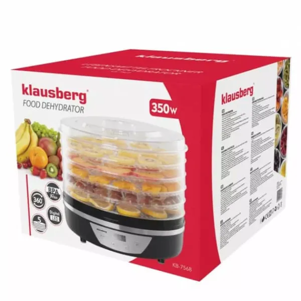 Dehydratorer>TØRRETØRRING TIL SVAMPE, FRUGT, URTER KLAUSBERG KB-7568