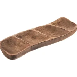 Trætallerken, delt, MANGO, 35x11 cm Best