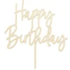 Udstyr Til Kagedekoration>Trætop i form af "Happy Birthday", 16,5 cm