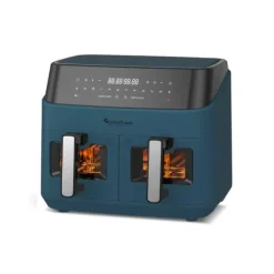 TurboTronic DAF6W Double Airfryer XXL med vindue - 9 Liter - Blå Sale