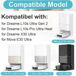 Støvsugertilbehør>Udskiftningssæt Kompatibelt med Xiaomi Mova E30 Ultra/X30 Ultra Tilbehørssæt, Forbedrer Rengøringen og Luftkvaliteten