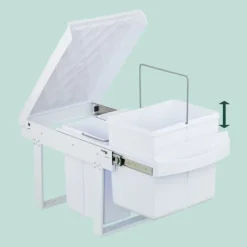 Udtrækkelig affaldsspand, 41,3x34x51,8 cm, hvid Clearance