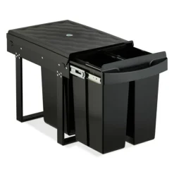 Udtrækkelig affaldsspand, 41,3x34x51,8 cm, Sort Sale