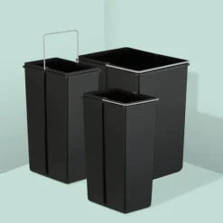 Udtrækkelig affaldsspand, 41,3x34x51,8 cm, Sort Sale