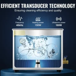 Ultralydsrensermaskine, 6L kapacitet, ultralydseffekt 180W, varmeeffekt 300W, 40kHz frekvens, spænding 220V Outlet