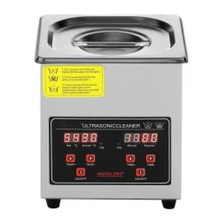 Ultrasonic Cleaner med digital timer og varme, professionel rengøringsmaskine til smykker, briller og små dele (2L) i rustfrit stål. Outlet