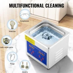 Ultrasonisk rengøringsmaskine 1,3 l - Professionel ultralydsrenser med digital skærm og præcis aflæsning. New