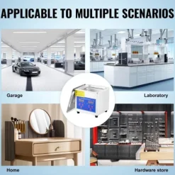 Ultrasonisk rengøringsmaskine 1,3 l - Professionel ultralydsrenser med digital skærm og præcis aflæsning. New