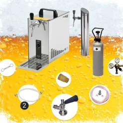 Under-counter fadølsanlæg, PYGMY 25 LE, 1-sidet tør køler, 30 liter/h, inkl. Dispenser, Green Line, KEG:Type M Discount