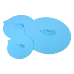 Unik blå silikoneforsegling til gryder, krus og kopper - sæt med 3 Hot