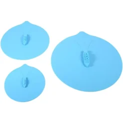 Unik blå silikoneforsegling til gryder, krus og kopper - sæt med 3 Hot