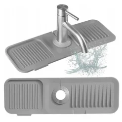 Måtter & Gitter Til Køkkenvaske>Universal silikone afløbsmåtte til vask 45 x 14 cm BRUNBESTE BB-3329 grå