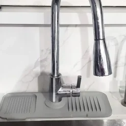 Måtter & Gitter Til Køkkenvaske>Universal silikone afløbsmåtte til vask 45 x 14 cm BRUNBESTE BB-3329 grå