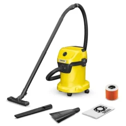 Kärcher Universalstøvsuger KARCHER WD 3 V-17/4/35 + dyser 17 l 1000 W (1.628-124.0) Sort, Gul Best